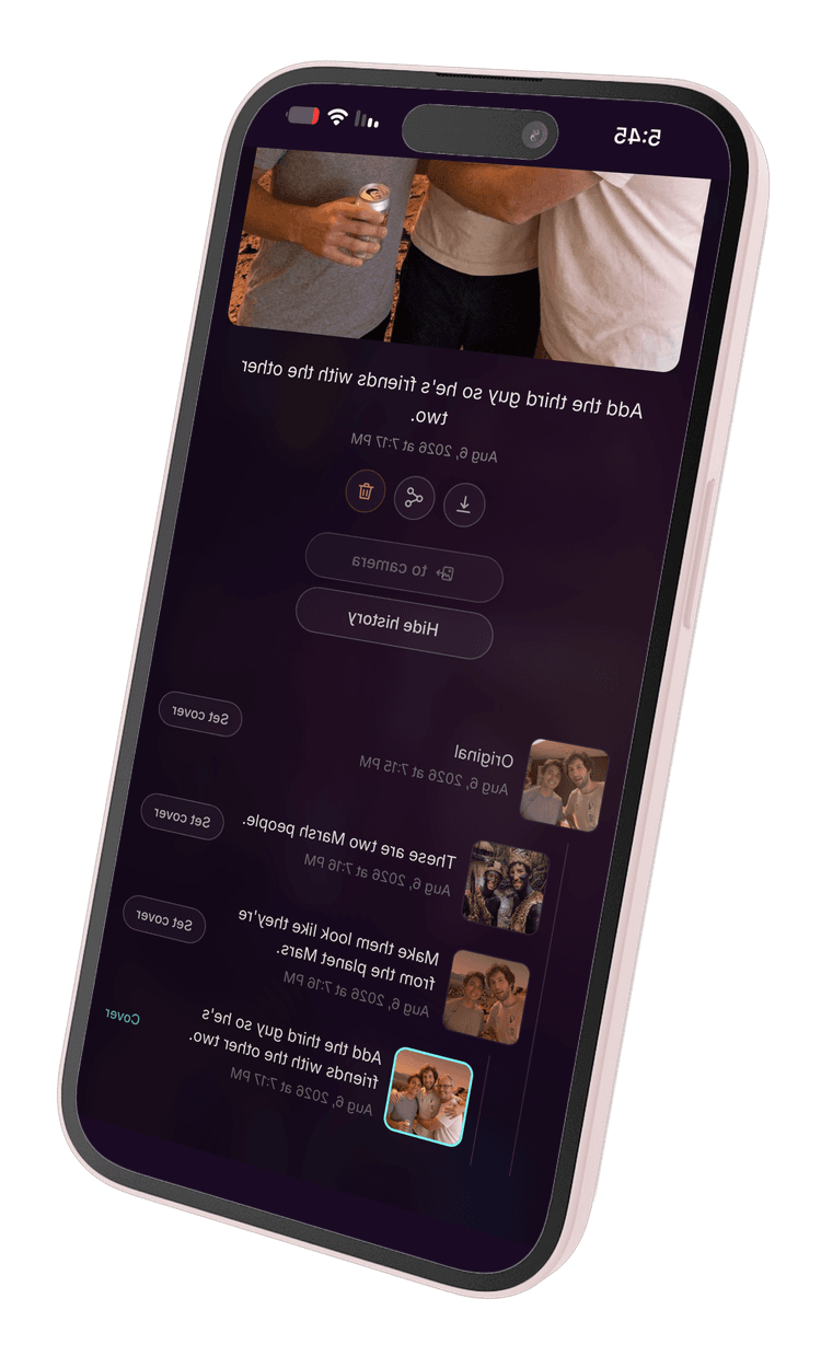 Sticker Camera history view